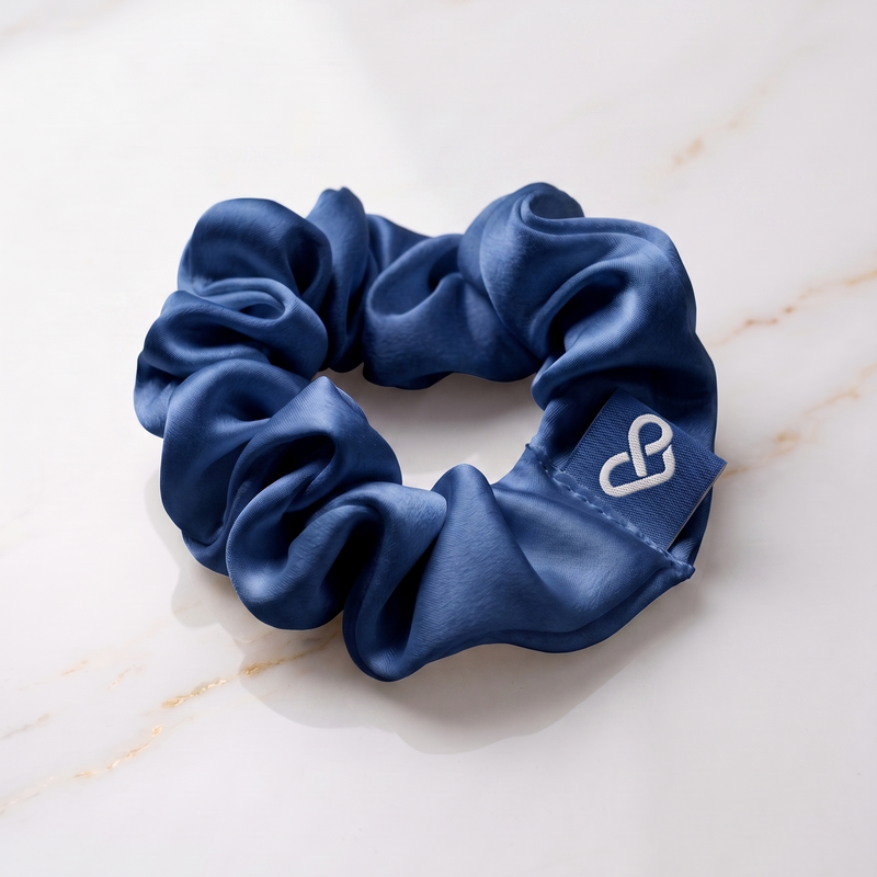 Ink Navy - 100% Mulberry Silk Loopie